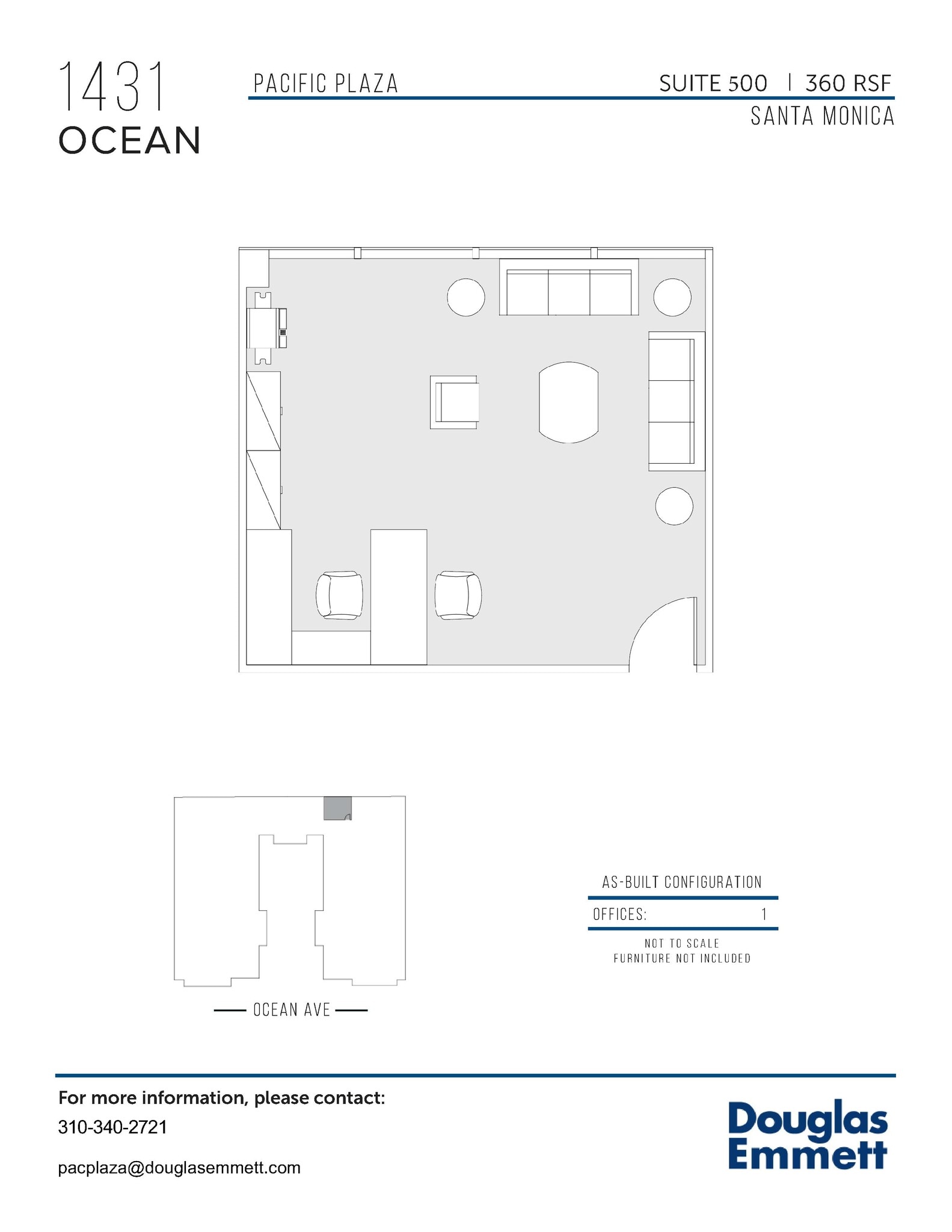 1431 Ocean Ave, Santa Monica, CA à louer Plan d’étage- Image 1 de 1