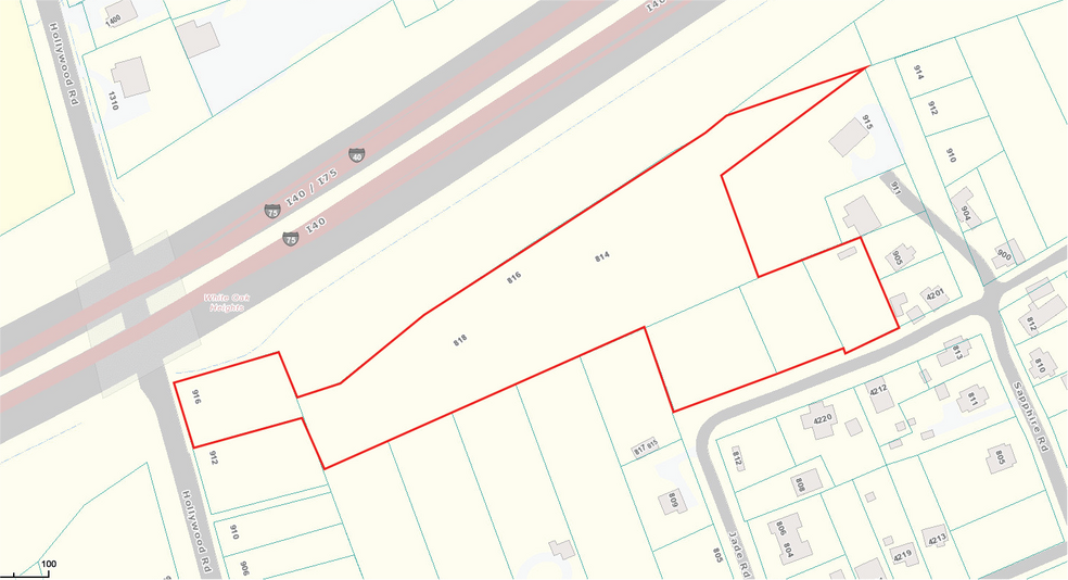 916 Hollywood Rd, Knoxville, TN à vendre - Plan cadastral - Image 1 de 1