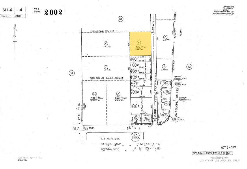 45431 23rd St W, Lancaster, CA for sale - Plat Map - Image 1 of 1