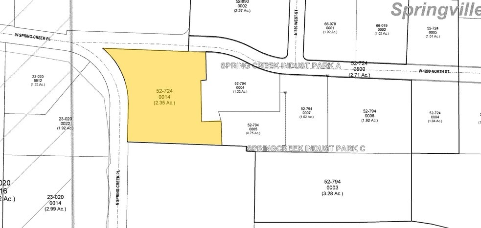 1190 Spring Creek Pl, Springville, UT à louer - Plan cadastral - Image 2 de 5