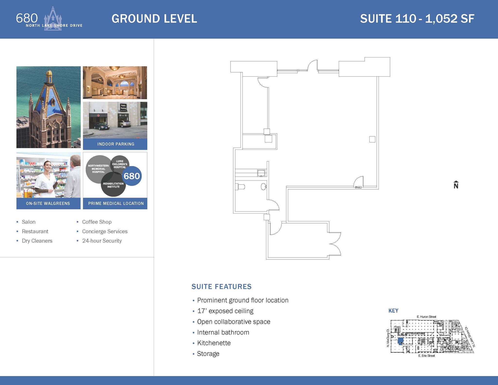 680 N Lake Shore Dr, Chicago, IL à louer Plan d  tage- Image 1 de 1