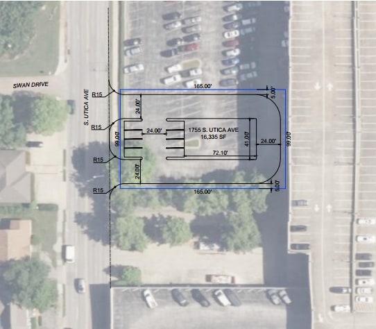 1755 Utica, Tulsa, OK for lease - Site Plan - Image 3 of 3