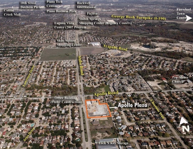 3630 N Shiloh Rd, Garland, TX for lease - Aerial - Image 2 of 4