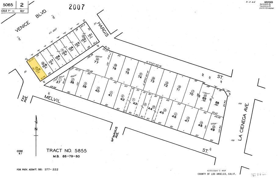 8642 Venice Blvd, Los Angeles, CA for sale - Plat Map - Image 1 of 1