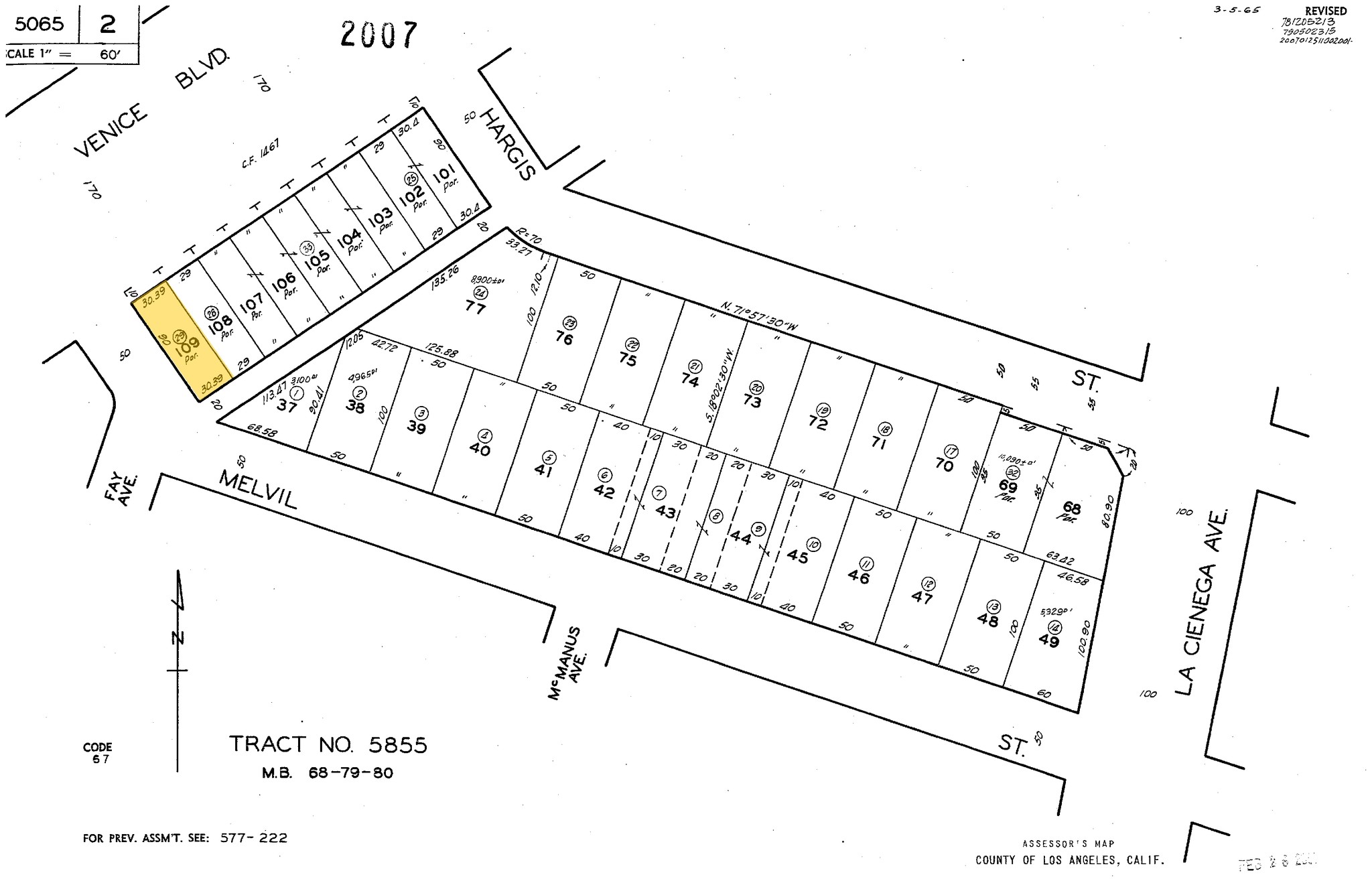 8642 Venice Blvd, Los Angeles, CA à vendre Plan cadastral- Image 1 de 1