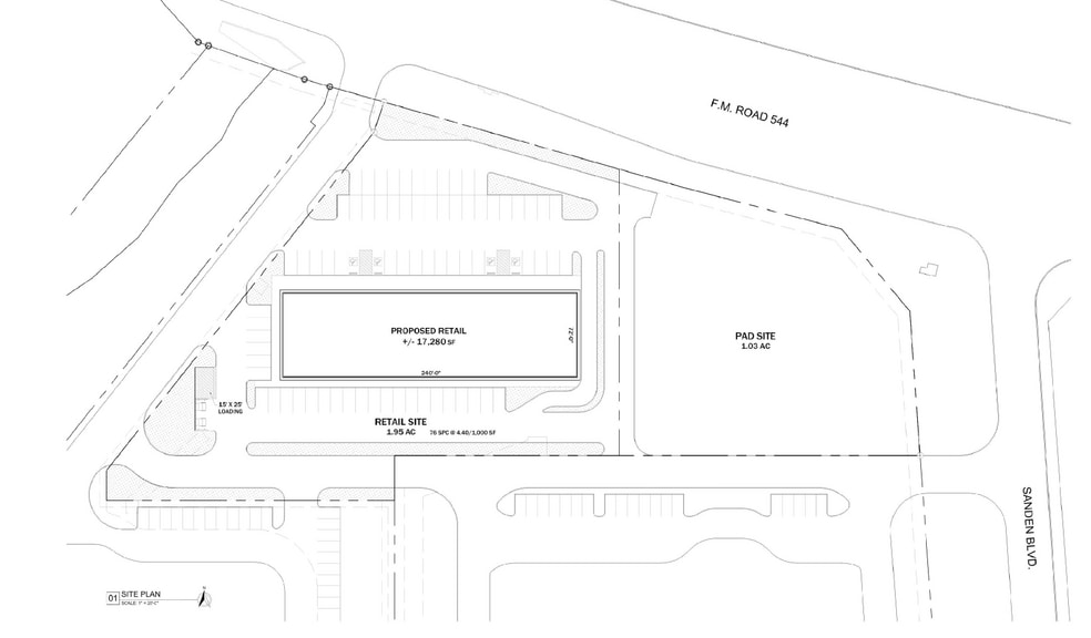 544 E SWQ of FM 544 and Sanden Blvd., Wylie, TX à louer - Plan de site - Image 3 de 3