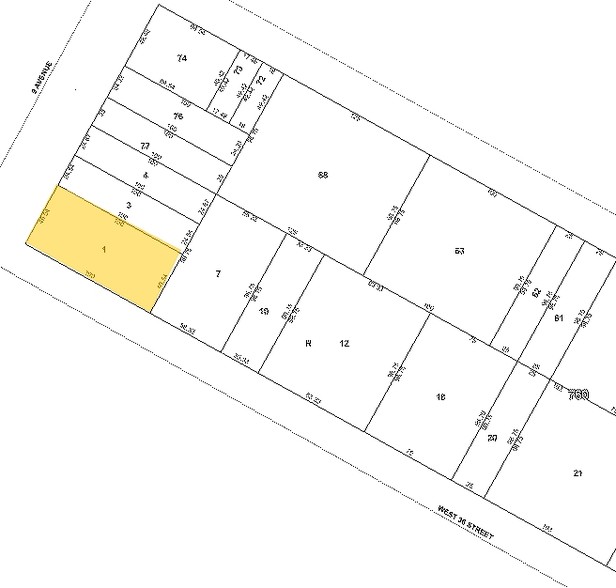 365-367 W 36th St, New York, NY à louer - Plan cadastral - Image 2 de 11