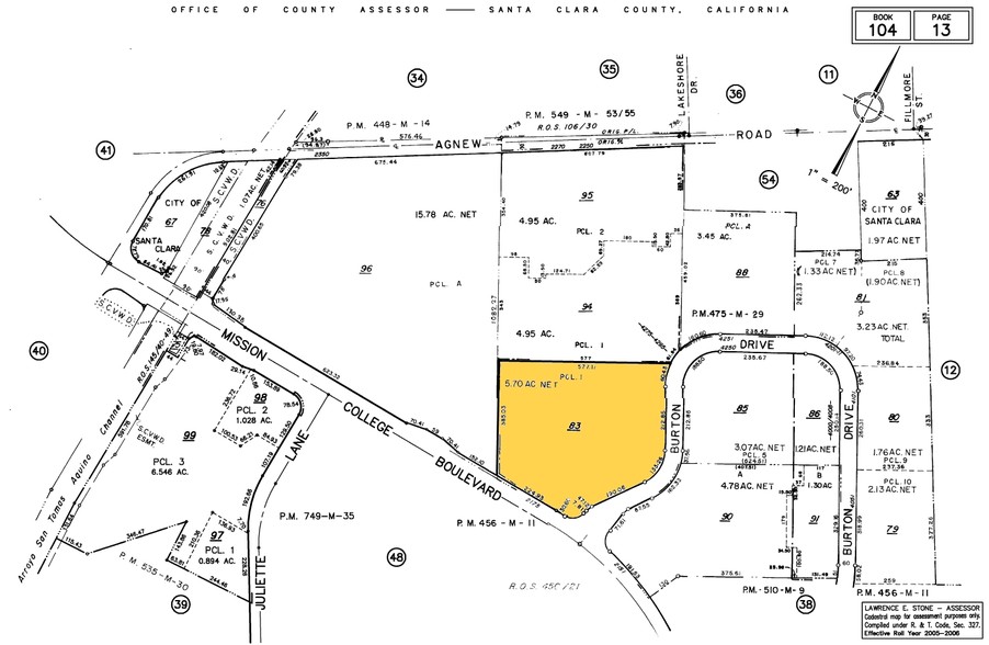 2175 Mission College Blvd, Santa Clara, CA for lease - Plat Map - Image 2 of 6