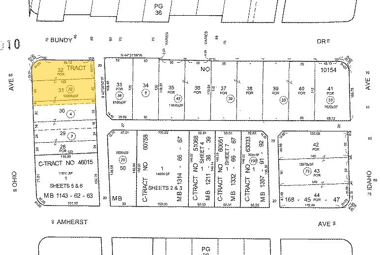 1519-1525 S Bundy Dr, Los Angeles, CA à louer - Plan cadastral - Image 3 de 3