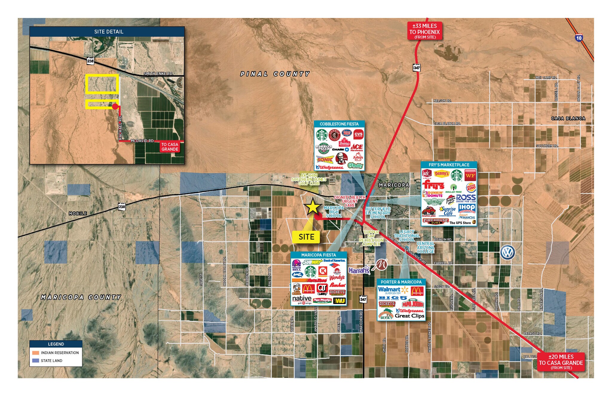 Highway 347 & Highway 238 Maricopa, Maricopa, AZ à vendre Aérien- Image 1 de 3