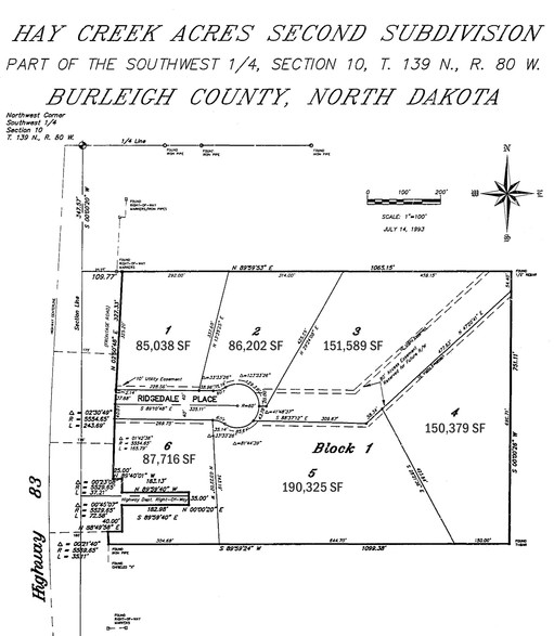 1232 Ridgedale Pl, Bismarck, ND à vendre - Plan cadastral - Image 2 de 2