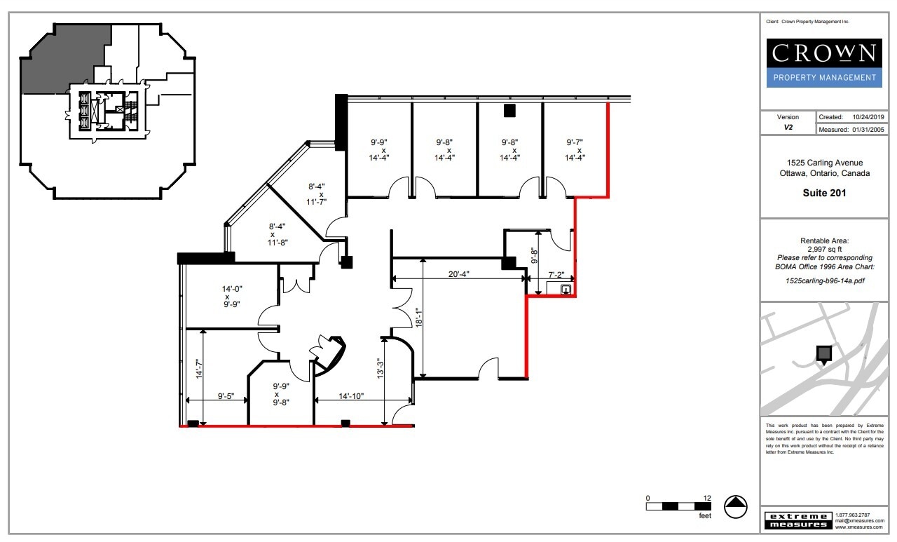 1545 Carling Ave, Ottawa, ON for lease Floor Plan- Image 1 of 1