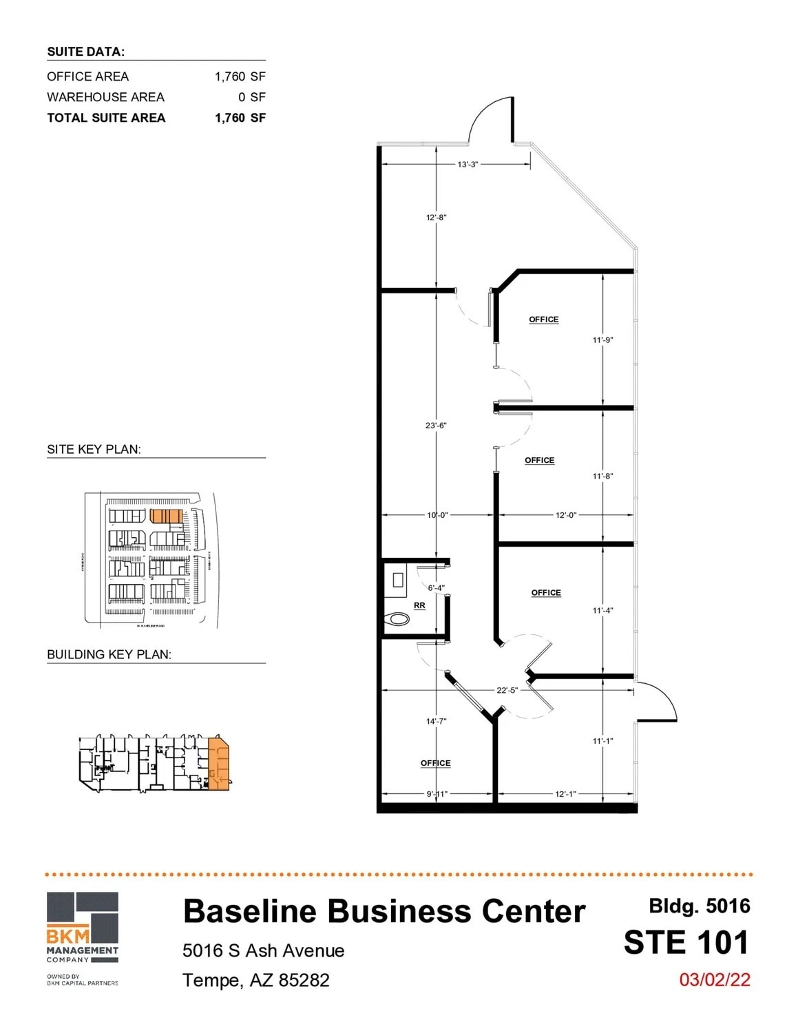 5024 S Ash Ave, Tempe, AZ for lease Floor Plan- Image 1 of 5