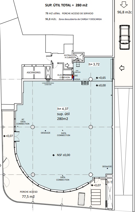Bureau/Commerce de détail dans Madrid, Madrid à louer Plan d’étage type- Image 1 de 2