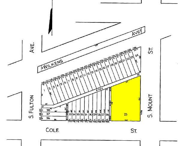 420 S Mount St, Baltimore, MD à vendre - Plan cadastral - Image 3 de 4