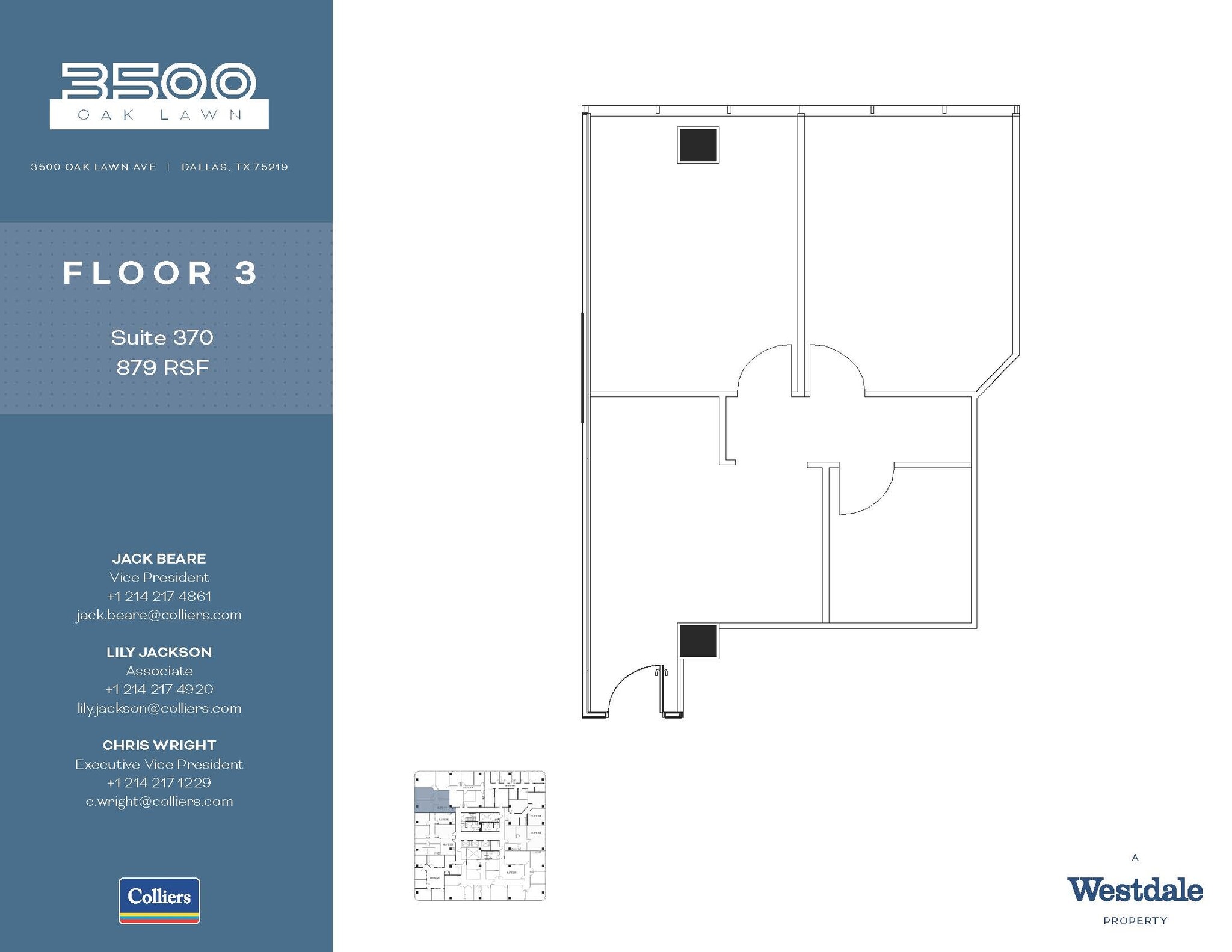 3500 Oak Lawn Ave, Dallas, TX for lease Floor Plan- Image 1 of 1