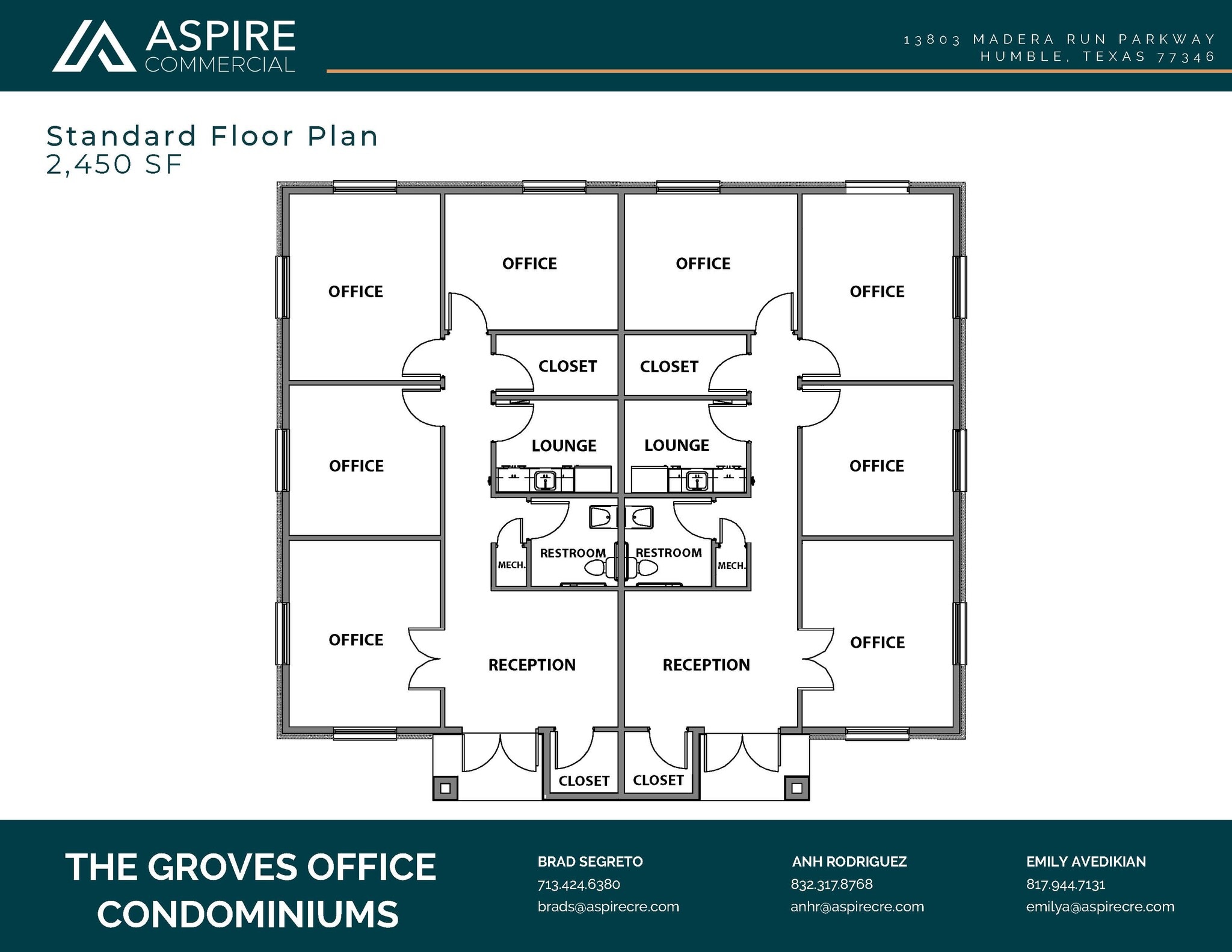 13803 Madera Run, Humble, TX for lease Floor Plan- Image 1 of 8