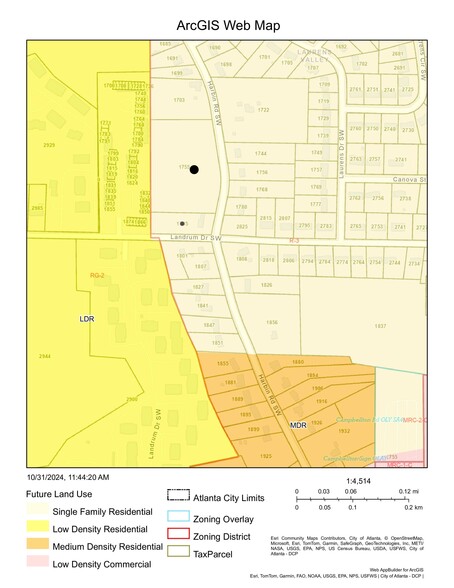 1795 Harbin Rd SW, Atlanta, GA à vendre - Plan cadastral - Image 3 de 7