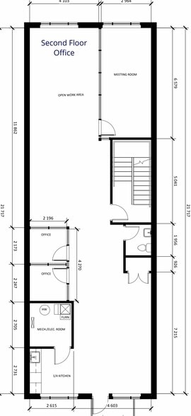 155 2nd Av S, Saskatoon, SK for lease - Floor Plan - Image 2 of 3