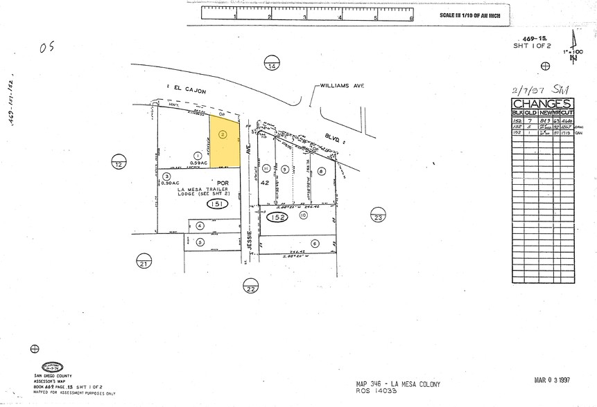 7393 El Cajon Blvd, La Mesa, CA à vendre - Plan cadastral - Image 1 de 1