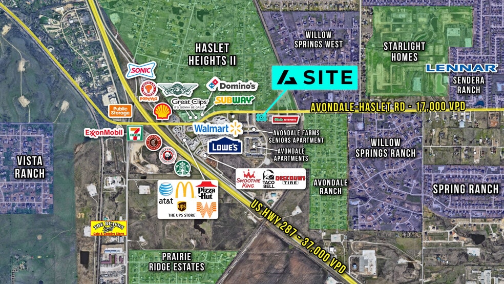 2157 Avondale Haslet Rd, Haslet, TX for lease - Aerial - Image 2 of 3