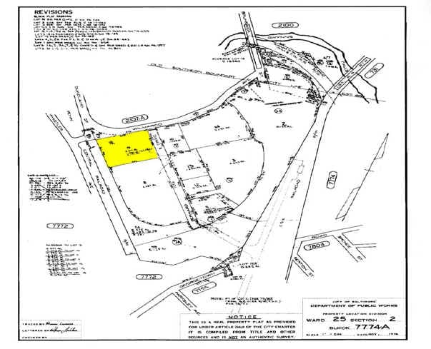 1200 Bernard Dr, Baltimore, MD for lease - Plat Map - Image 2 of 14