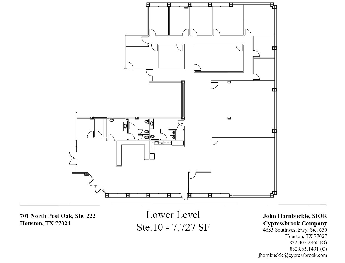 701 N Post Oak Rd, Houston, TX à louer Plan d’étage- Image 1 de 1