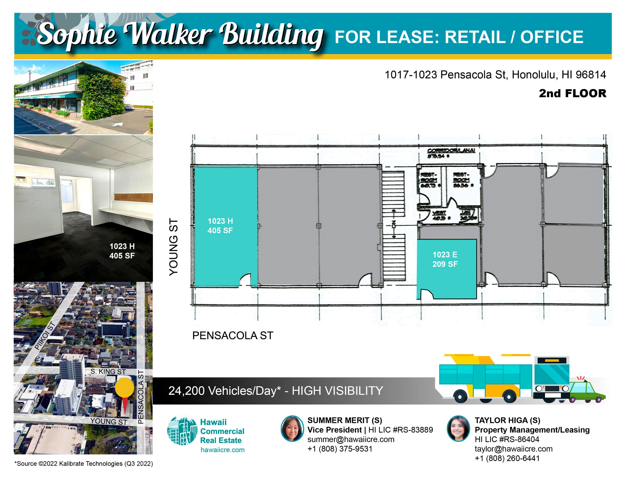 1023 Pensacola St, Honolulu, HI à louer Plan d’étage- Image 1 de 1
