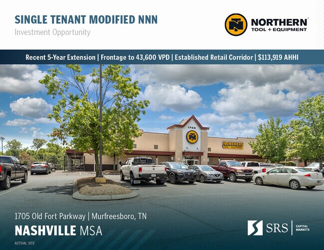 Plus de détails pour 1705 Old Fort Pky, Murfreesboro, TN - Commerce de détail à vendre