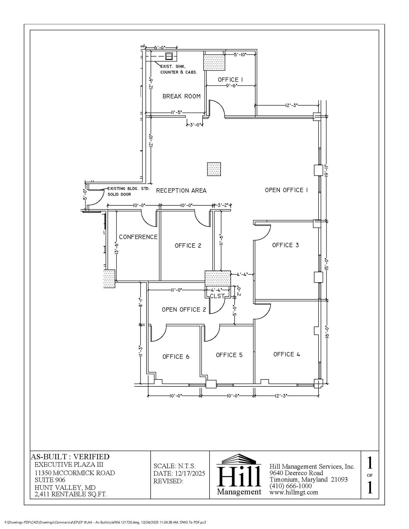 11350 McCormick Rd, Hunt Valley, MD for lease Floor Plan- Image 1 of 1