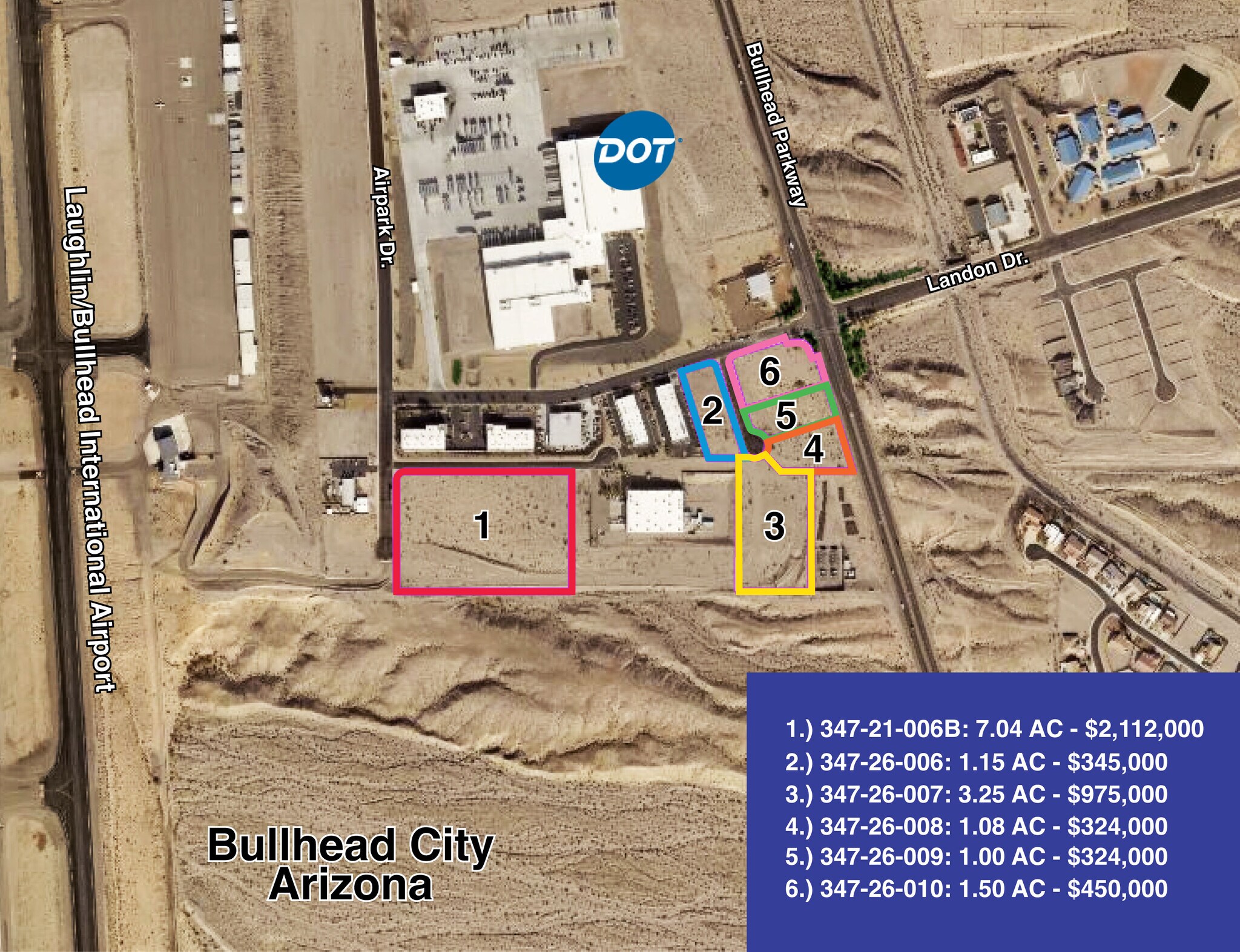 974 Enterprise Drive, Bullhead City, AZ à vendre Plan cadastral- Image 1 de 3
