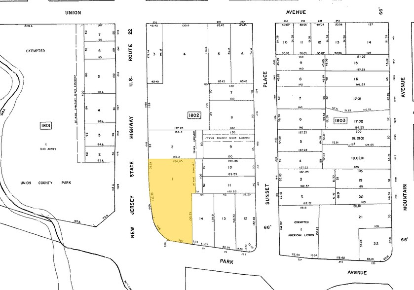 1900 Us Highway 22, Scotch Plains, NJ for sale - Plat Map - Image 1 of 1