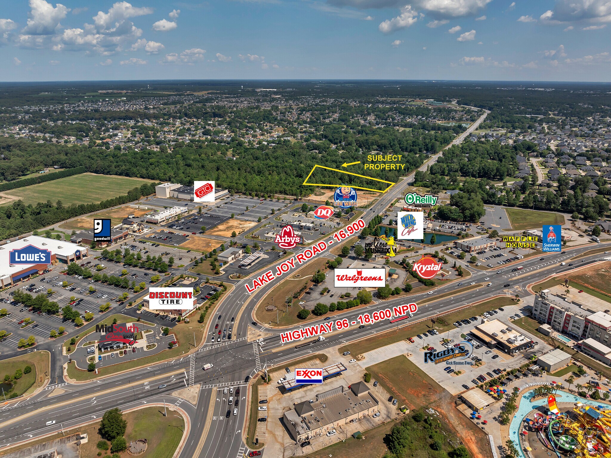 Lake Joy Rd, Warner Robins, GA for sale Aerial- Image 1 of 4