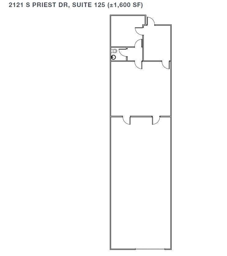 2121 S Priest Dr, Tempe, AZ for lease Floor Plan- Image 1 of 1