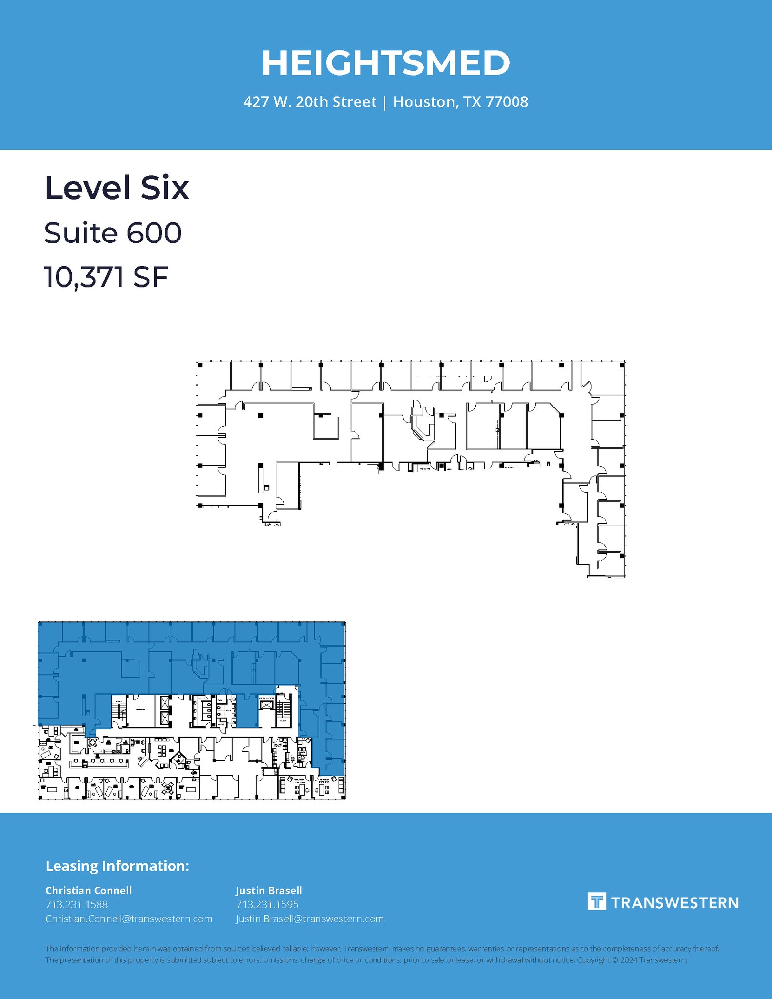 427 W 20th St, Houston, TX à louer Plan d’étage- Image 1 de 1