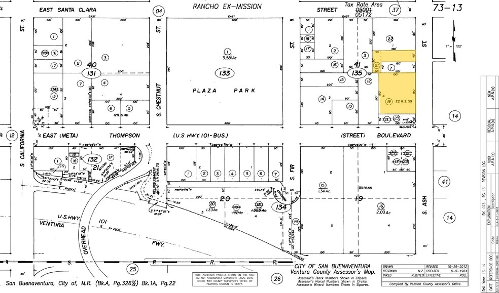 181 S Ash St, Ventura, CA for sale - Plat Map - Image 3 of 12