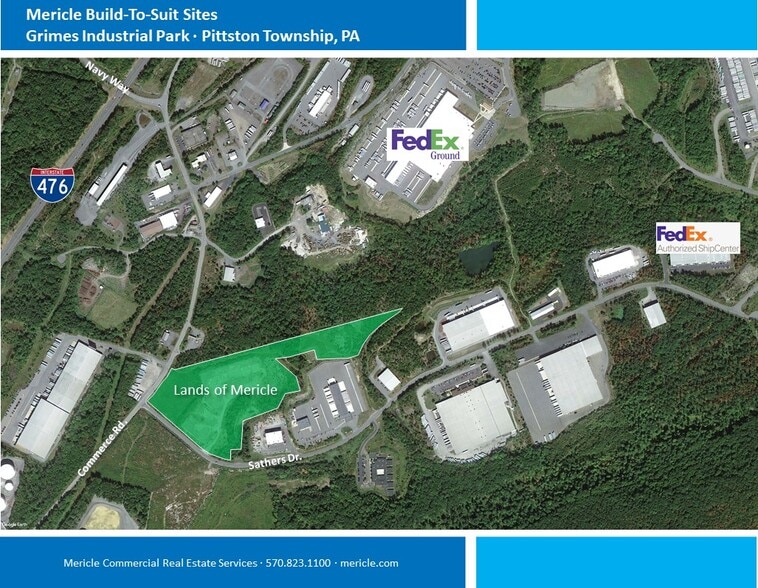 500-598 Sathers Dr, Pittston Township, PA for lease - Aerial - Image 3 of 4