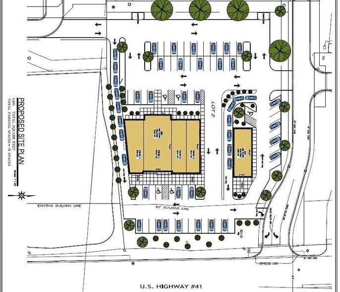 1902-1908 US 41 Hwy, Schererville, IN à louer - Plan de site - Image 2 de 2