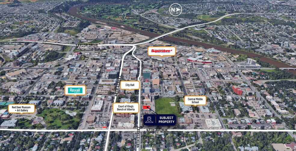 4734 50th St, Red Deer, AB à louer - Photo du bâtiment - Image 2 de 4
