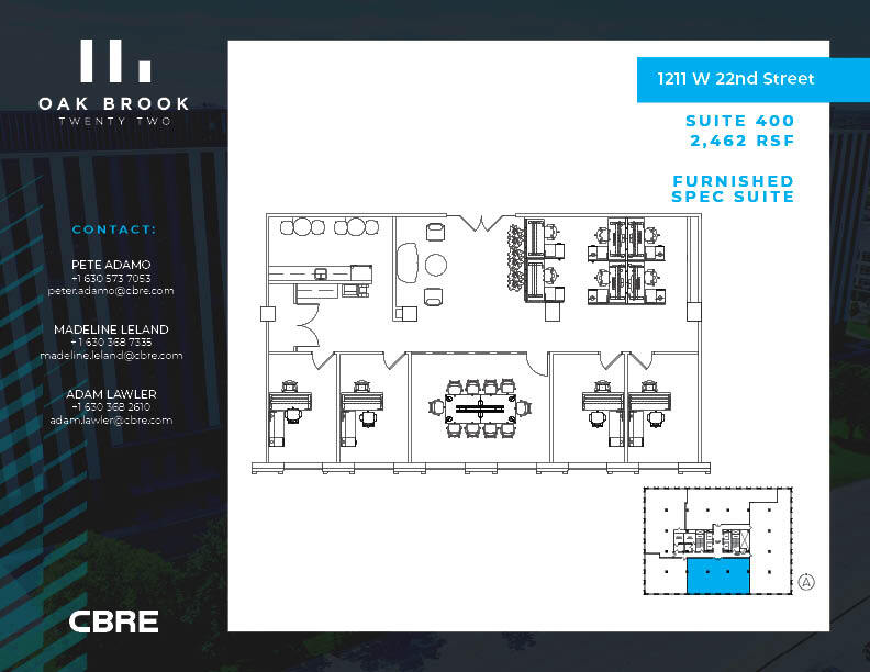 1211 W 22nd St, Oak Brook, IL for lease Floor Plan- Image 1 of 1