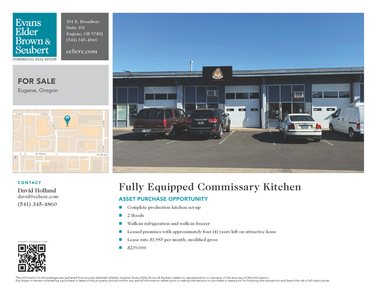 Commissary Kitchen, Eugene, OR for sale - Building Photo - Image 2 of 15