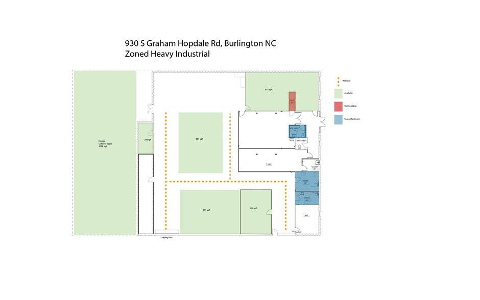 930 S Graham-hopedale Rd, Graham, NC à louer - Plan d’étage - Image 2 de 10