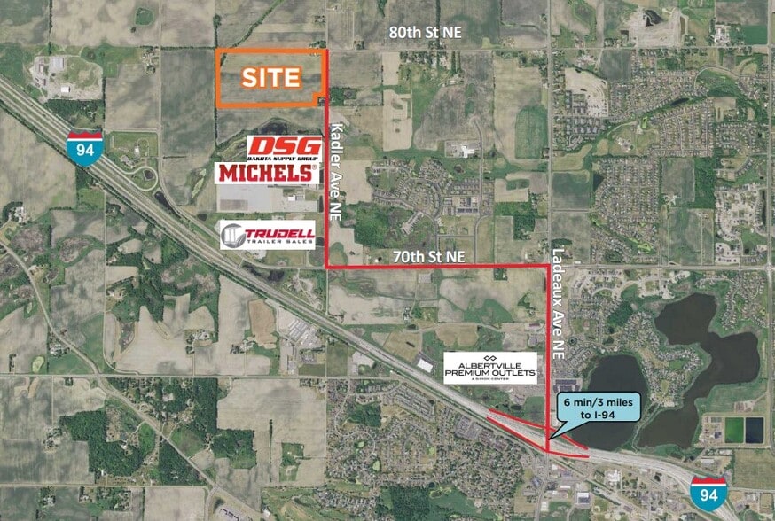 Kadler Ave NE, Otsego, MN for lease - Aerial - Image 2 of 2