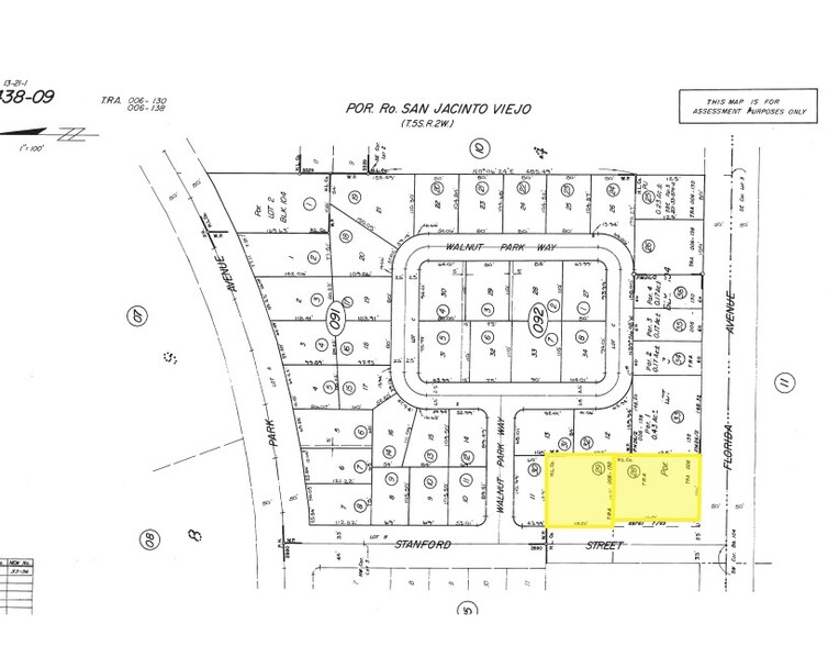 110 N Stanford St, Hemet, CA for sale - Plat Map - Image 1 of 1