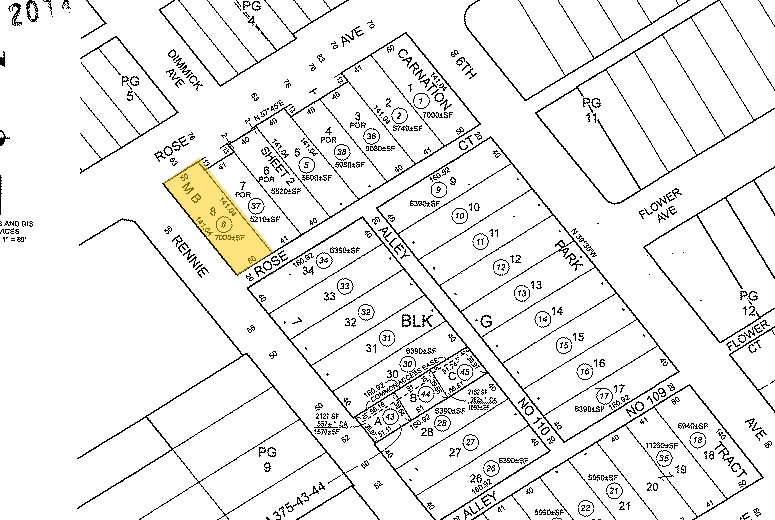 540-542 Rose Ave, Venice, CA for lease - Plat Map - Image 3 of 10