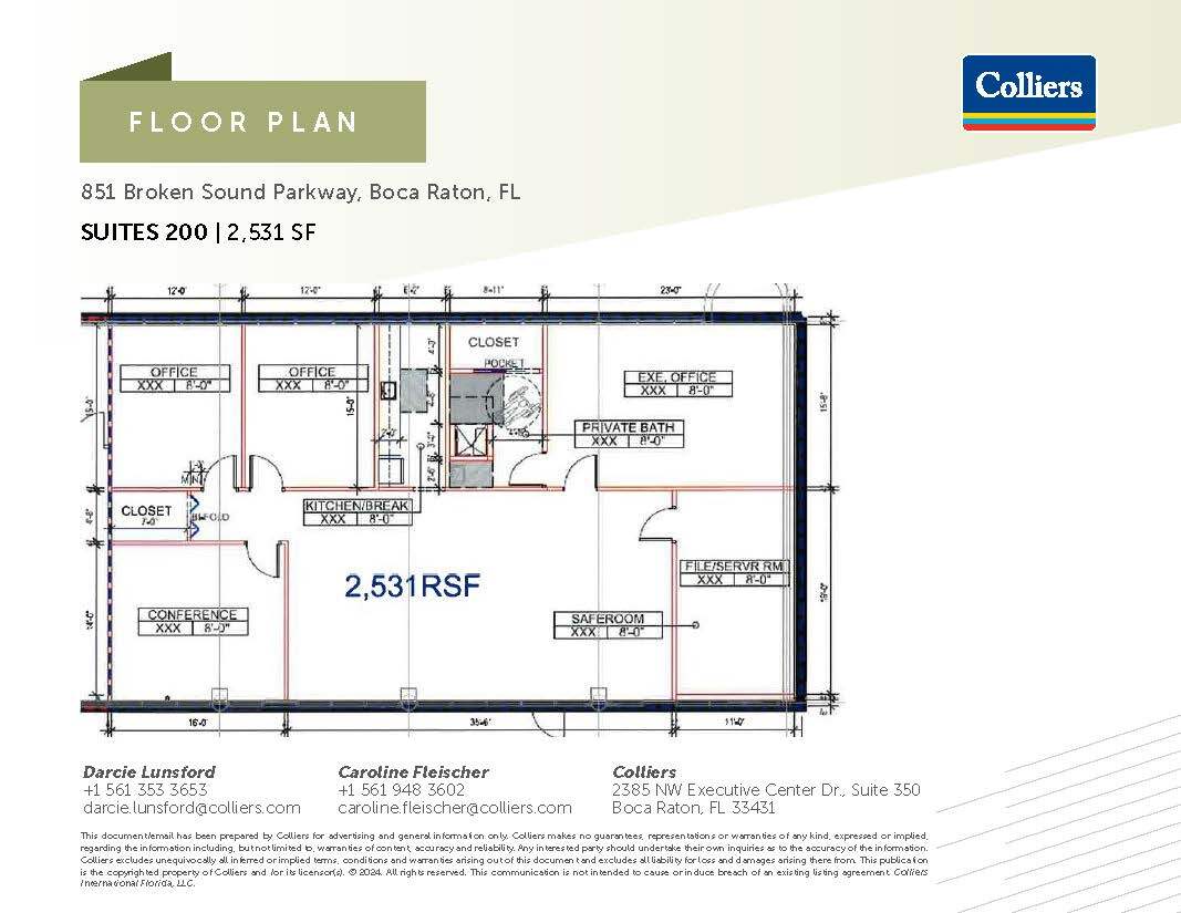 851 Broken Sound Pky NW, Boca Raton, FL à louer Plan d  tage- Image 1 de 1