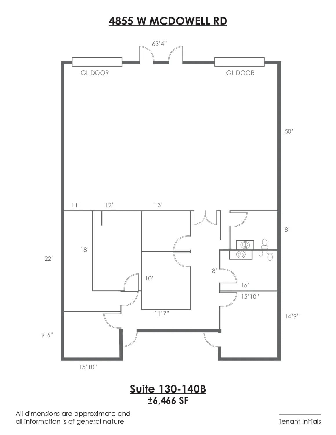 4845 W McDowell Rd, Phoenix, AZ for lease Floor Plan- Image 1 of 1