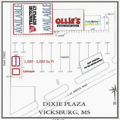 1800 S Frontage Rd, Vicksburg, MS for lease - Site Plan - Image 2 of 5
