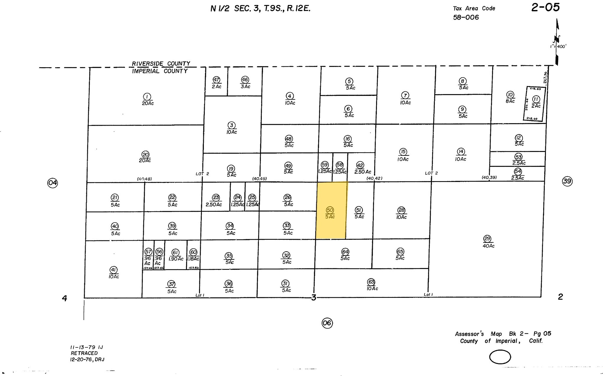 10550 Chick Rd, Niland, CA à vendre Plan cadastral- Image 1 de 2