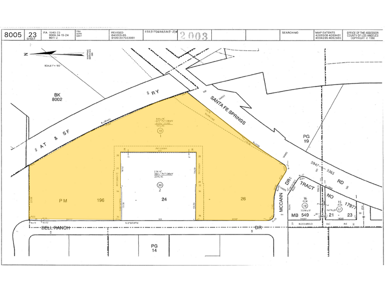 9820 Bell Ranch Dr, Santa Fe Springs, CA for lease - Plat Map - Image 2 of 2